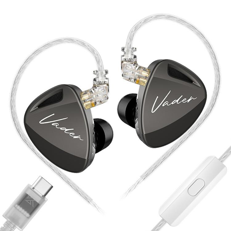 KZ Vader 6-driver Dynamic In-Ear Hi-Fi Music 1.2m Wired Earphones, Spec: High-Resolution With Mic Type-C