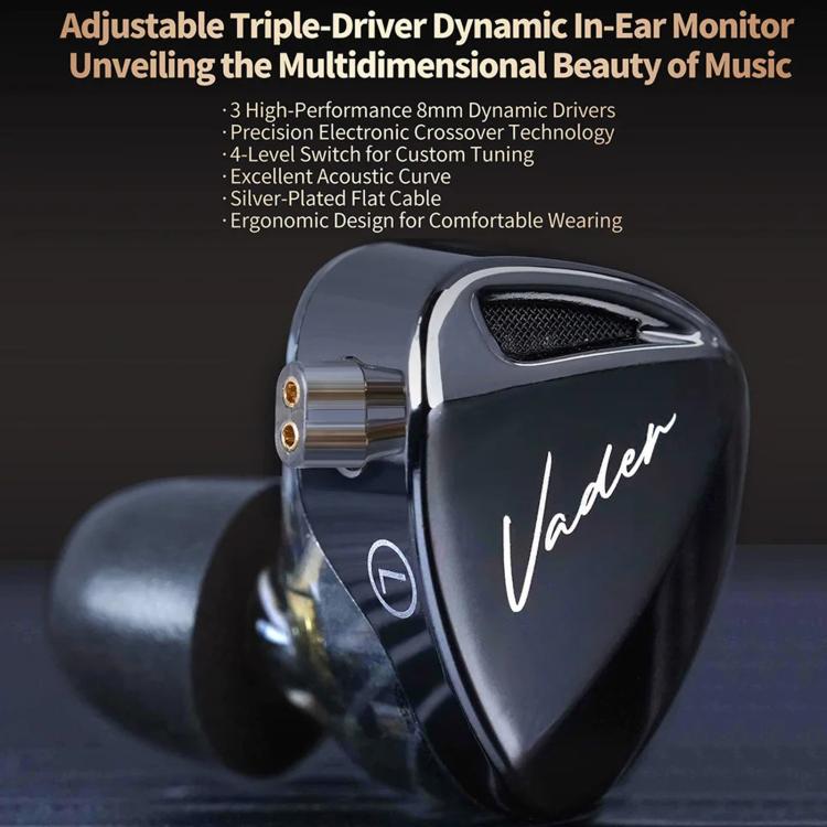 KZ Vader 6-driver Dynamic In-Ear Hi-Fi Music 1.2m Wired Earphones, Spec: High-Resolution Standard