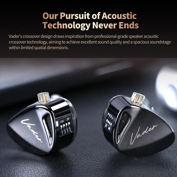 KZ Vader 6-driver Dynamic In-Ear Hi-Fi Music 1.2m Wired Earphones, Spec: Balanced With Mic