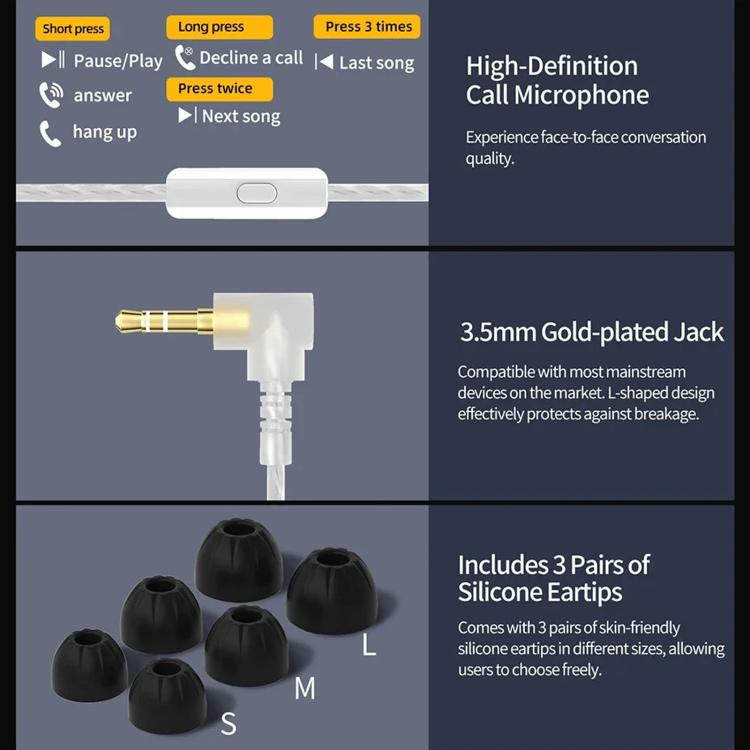 KZ AS10 PRO 10-driver Dynamic Driver In-Ear Hi-Fi Music 1.2m Wired Earphones, Spec: Standard