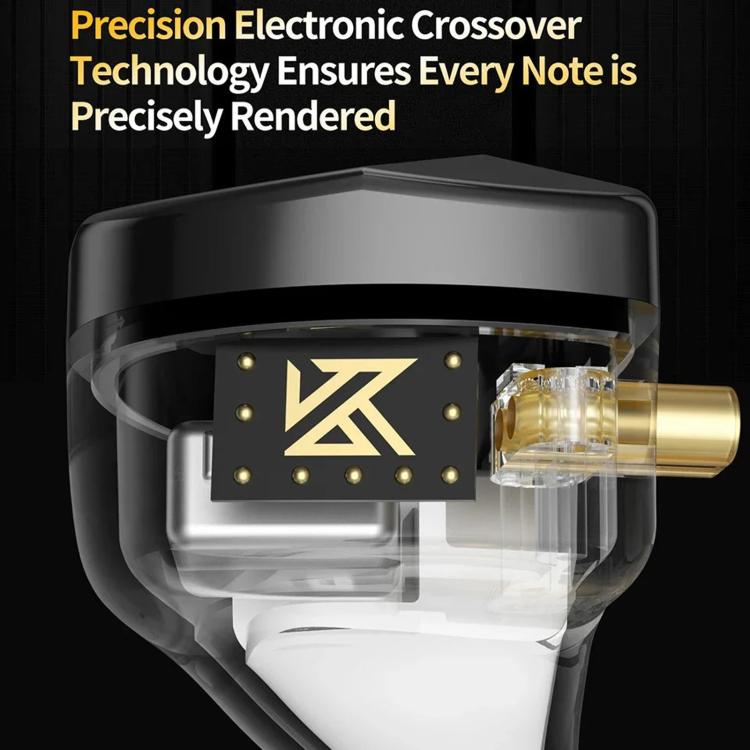 KZ AS10 PRO 10-driver Dynamic Driver In-Ear Hi-Fi Music 1.2m Wired Earphones, Spec: With Mic