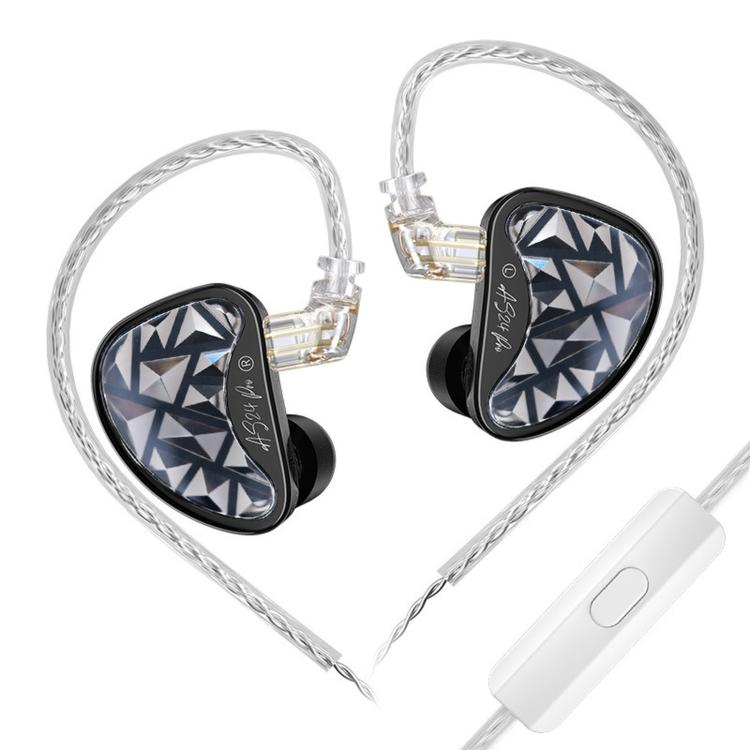 KZ AS24 PRO 24-driver Dynamic Driver HIFI In-Ear 1.2m Wired Gaming Earphones, Color: Basic With Mic
