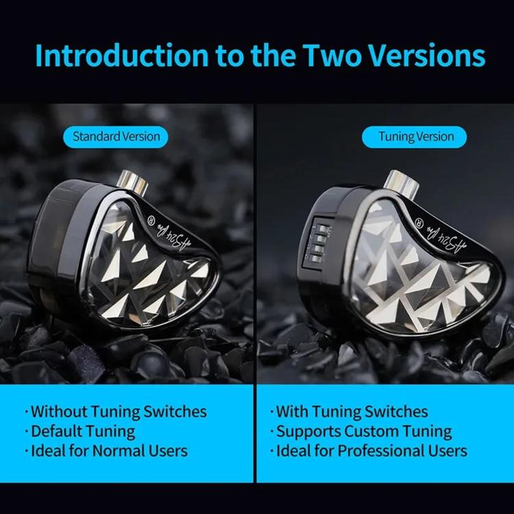 KZ AS24 PRO 24-driver Dynamic Driver HIFI In-Ear 1.2m Wired Gaming Earphones, Color: Basic With Mic