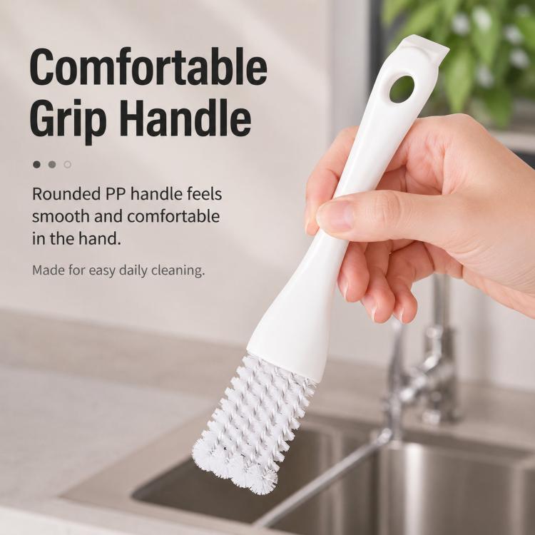 2-in-1 Grill Grate Cleaning Brush Wire Rack Cleaner with Tail Scraper, Handheld Stove Crevice Seam Brush - OPP Packaged