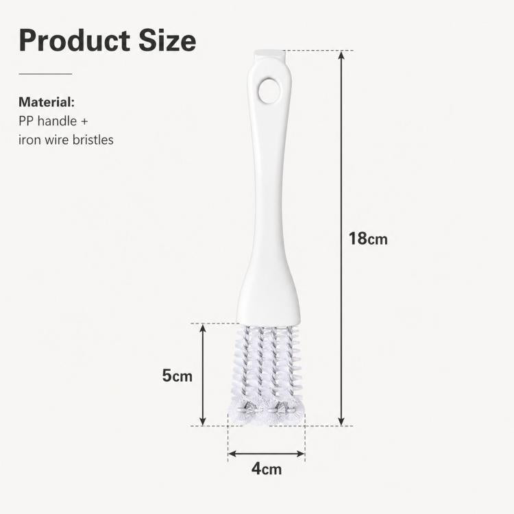 2-in-1 Grill Grate Cleaning Brush Wire Rack Cleaner with Tail Scraper, Handheld Stove Crevice Seam Brush - OPP Packaged
