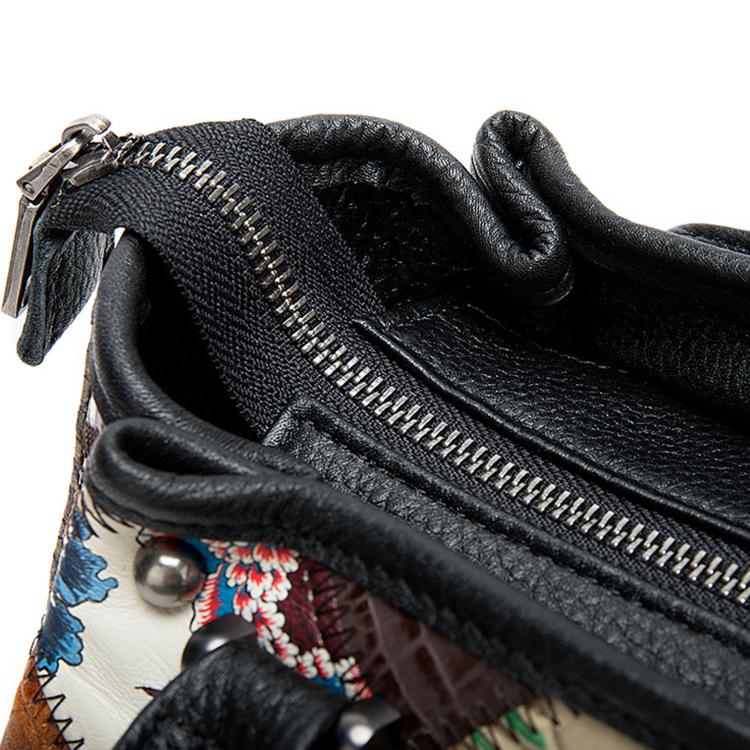 Ethnic-Style Women Handbag Unique Patchwork Shoulder Bag - Colorful