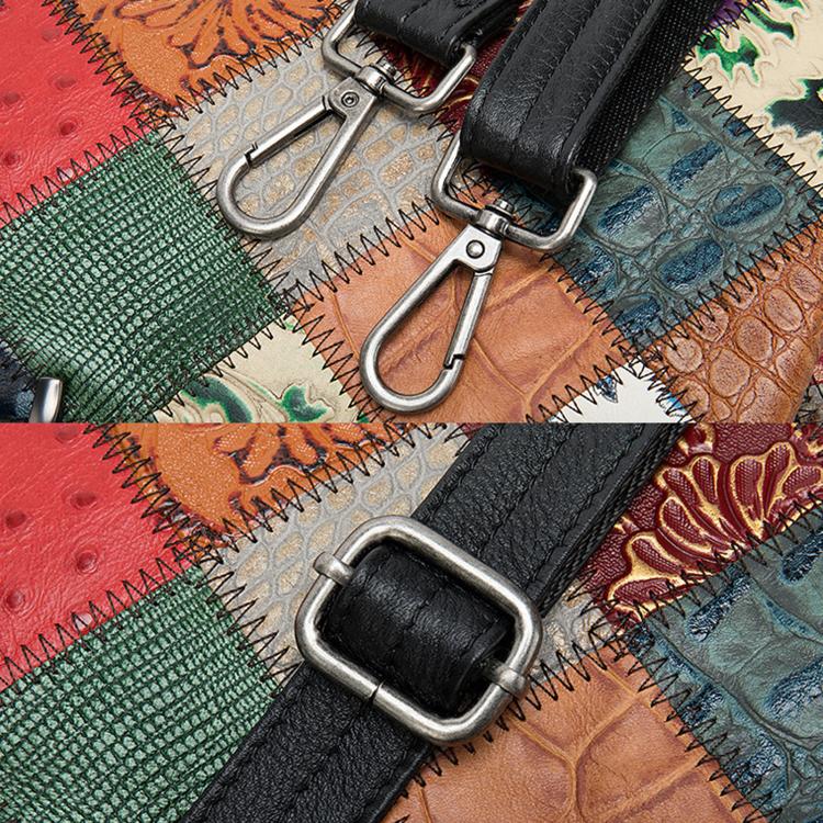 Ethnic-Style Women Handbag Unique Patchwork Shoulder Bag - Colorful