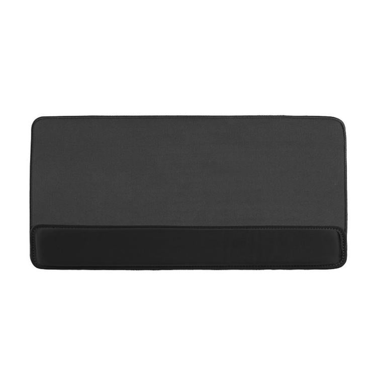 Stitched Edge Integrated Desk Mat & Mouse Pad, Mechanical Keyboard Wrist Rest Desk Pad