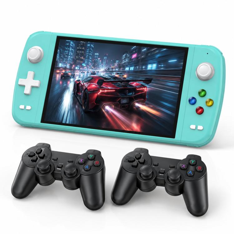 SJGAM M27 Handheld Gaming Console 7 Inch 3D Large Screen HD Portable Console, Spec: 64GB+2pcs Game Controller