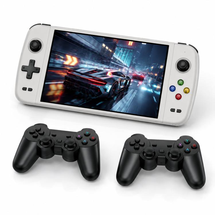 SJGAM M27 Handheld Gaming Console 7 Inch 3D Large Screen HD Portable Console, Spec: 128GB+2pcs Game Controller