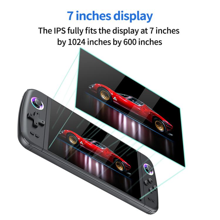 SJGAM M27 Handheld Gaming Console 7 Inch 3D Large Screen HD Portable Console, Spec: 128GB