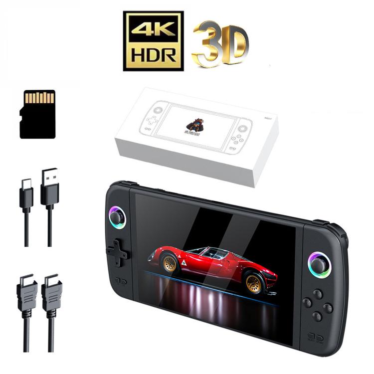 SJGAM M27 Handheld Gaming Console 7 Inch 3D Large Screen HD Portable Console, Spec: 64GB