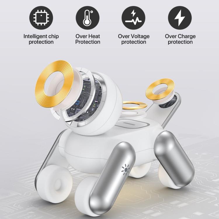 Puppy-Shaped 3 In 1 Wireless Charging Stand Magnetic Charging Base, For IPhones / IWatch / AirPods