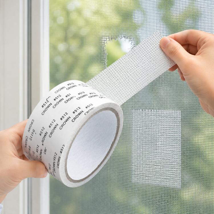 5cm x 2m Window Screen Repair Tape Strong Adhesive Screen Patch Fiberglass Mesh Repair Tape for Holes, Tears - White