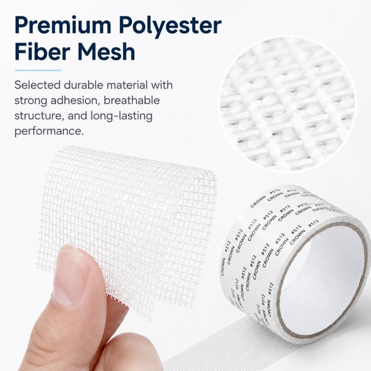 5cm x 2m Window Screen Repair Tape Strong Adhesive Screen Patch Fiberglass Mesh Repair Tape for Holes, Tears - White