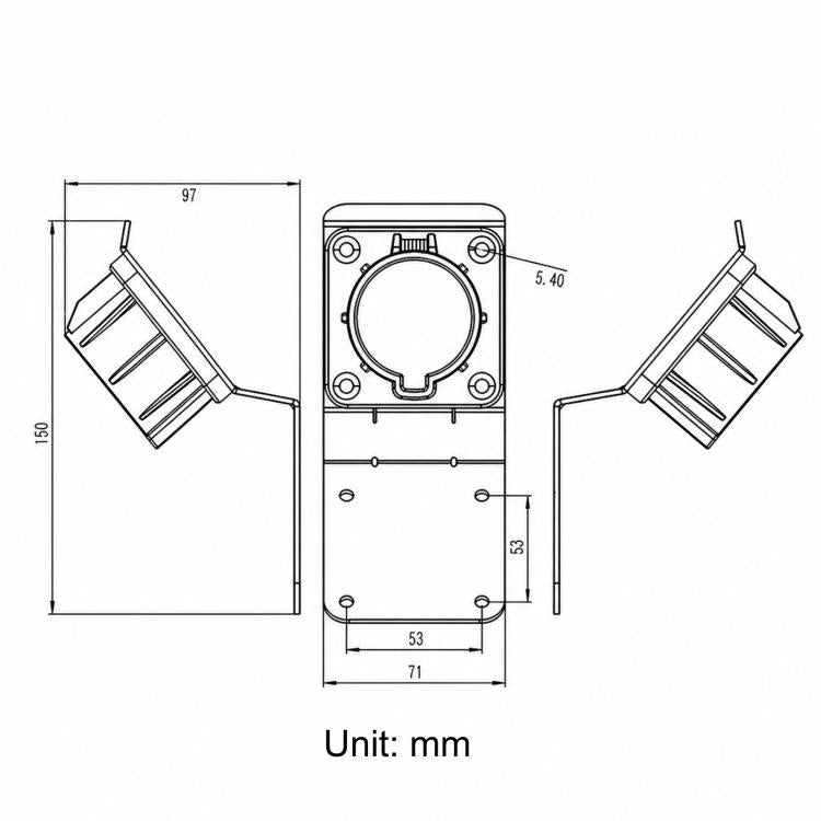 For  J1772 US Standard EV Charger Plug Holder, Charging Station Gun Dock Bracket