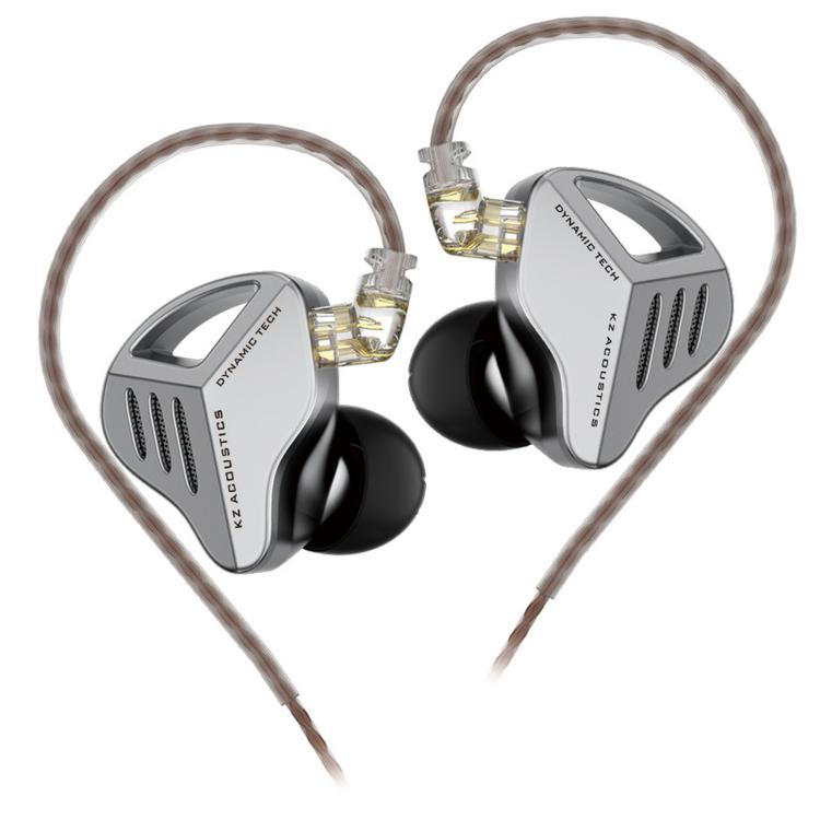 KZ-ZVX Dynamic In-Ear 1.2m Wired Earphones Deep Bass Hi-Fi Monitoring Earphones, Color: Silver Standard