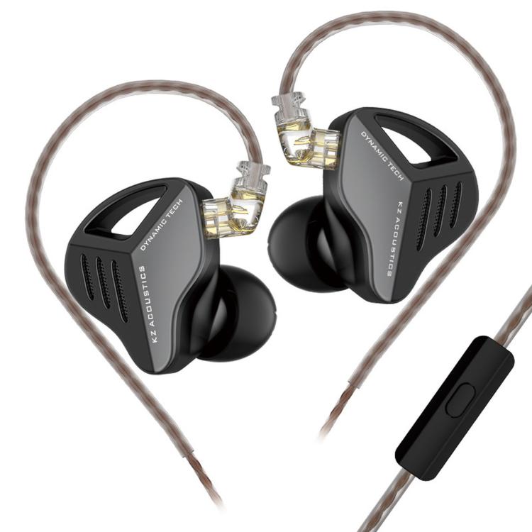 KZ-ZVX Dynamic In-Ear 1.2m Wired Earphones Deep Bass Hi-Fi Monitoring Earphones, Color: Black With Mic