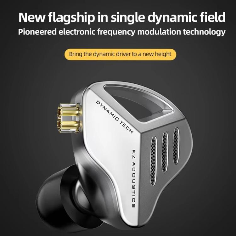 KZ-ZVX Dynamic In-Ear 1.2m Wired Earphones Deep Bass Hi-Fi Monitoring Earphones, Color: Silver Standard