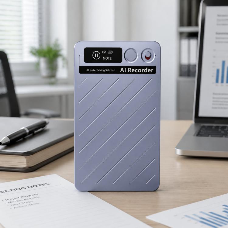 FW920E Portable Magnetic AI Smart Voice Recorder, Translation & Transcription Card?Shaped Audio Recorder, Spec: 64GB