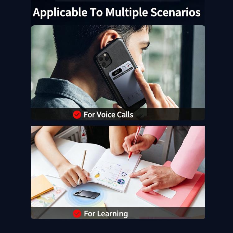 FW920E Portable Magnetic AI Smart Voice Recorder, Translation & Transcription Card?Shaped Audio Recorder, Spec: 64GB