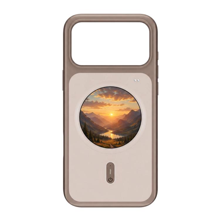 For iPhone 17 Pro Max 1.85 Inch HD Round Color Screen Phone Case, DIY Screen-Projection Smart Phone Case