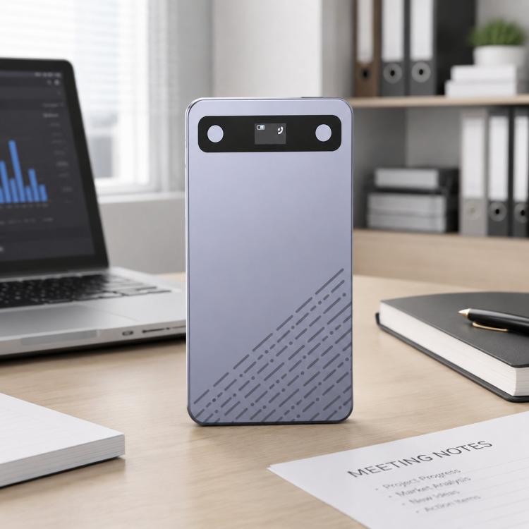 B86 Intelligent Noise-Reduction & Transcription Card-Shaped Voice Recorder, Bluetooth Magnetic AI Translator, Spec: 32GB