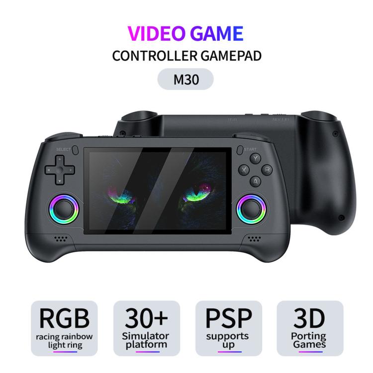 SJGAM M30 HD Retro Handheld Game Console 4.3 Inch RGB Joystick 3D Portable Arcade, Size: 64GB