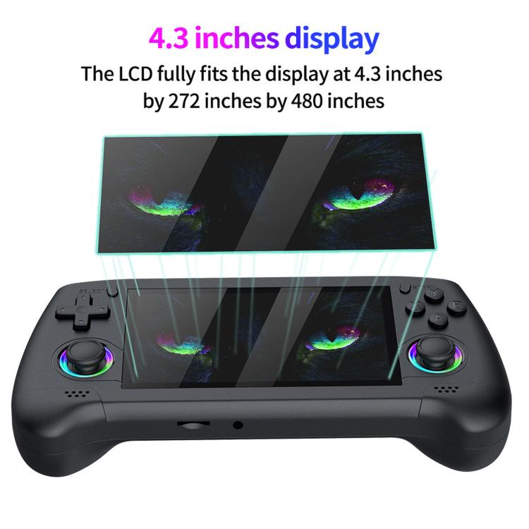 SJGAM M30 HD Retro Handheld Game Console 4.3 Inch RGB Joystick 3D Portable Arcade, Size: 256GB