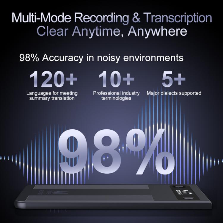 T8 Smart AI Voice Recorder For Office Meetings, Magnetic Portable Audio Recorder, Spec: 16GB