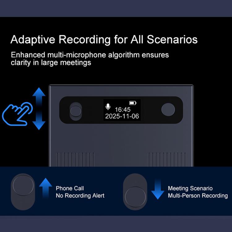T8 Smart AI Voice Recorder For Office Meetings, Magnetic Portable Audio Recorder, Spec: 32GB