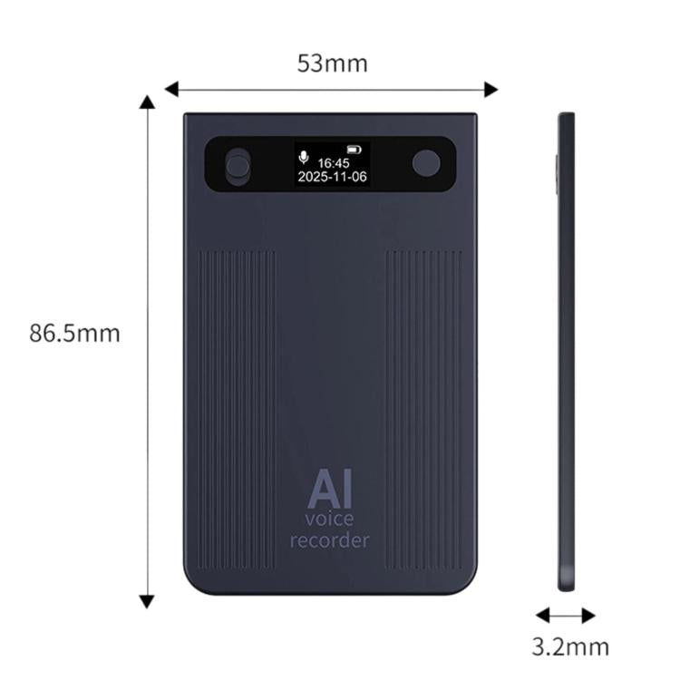 T8 Smart AI Voice Recorder For Office Meetings, Magnetic Portable Audio Recorder, Spec: 32GB