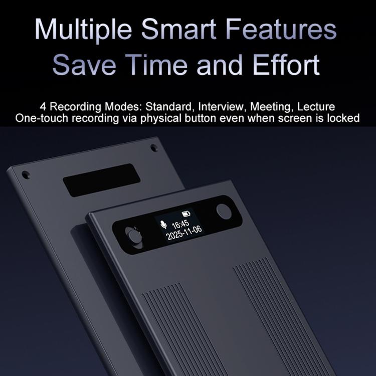 T8 Smart AI Voice Recorder For Office Meetings, Magnetic Portable Audio Recorder, Spec: 64GB