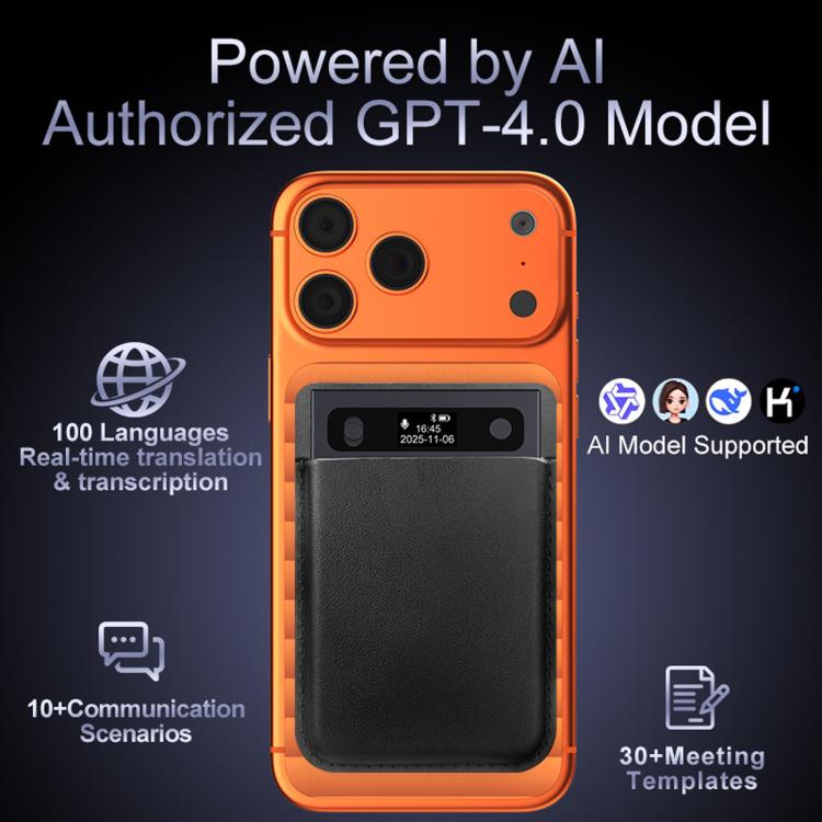 T8 Smart AI Voice Recorder For Office Meetings, Magnetic Portable Audio Recorder, Spec: 64GB