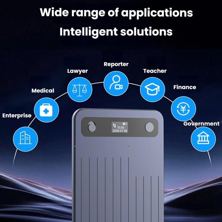 CB08 Portable Magnetic Smart AI Voice Recorder, Translation & Summary Audio Recorder, Spec: 64GB