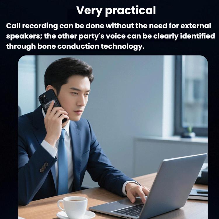 CB08 Portable Magnetic Smart AI Voice Recorder, Translation & Summary Audio Recorder, Spec: 64GB