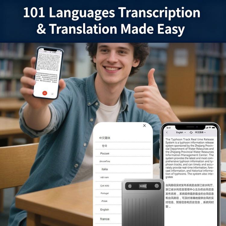 CB08 Portable Magnetic Smart AI Voice Recorder, Translation & Summary Audio Recorder, Spec: 64GB