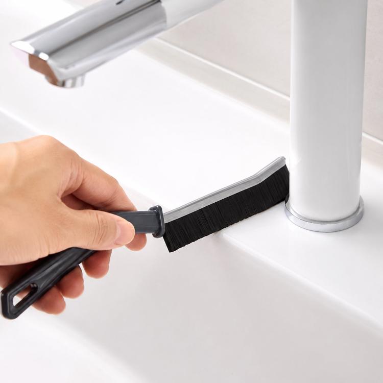 4pcs /Pack Hard Bristle Crevice Cleaning Brush Ultra-Thin Flat Gap Cleaning Brush for Tile Joints, Window Tracks, Sliding Door Rails & Washing Machines, - Black Alloy