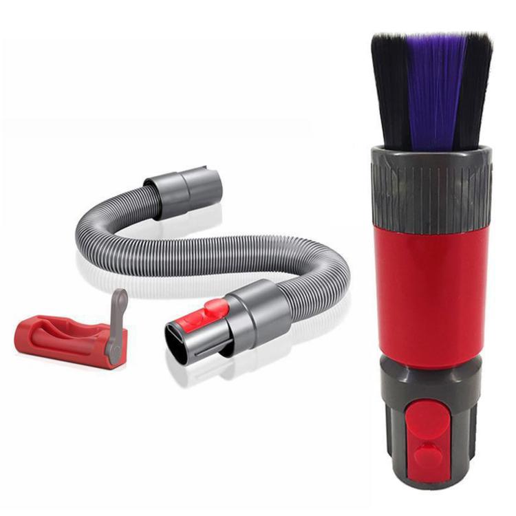 3-in 1 Red Scratch-Free Dusting Brush Accessories Kit For Dyson V7 V8 V10 V11 V15 Vacuum Attachment Set
