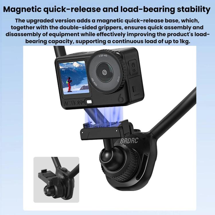For DJI Osmo Action 3 / 4 / 5 Pro BRDRC Magnetic Quick-Release Neck Brace For First-Person Perspective Shooting