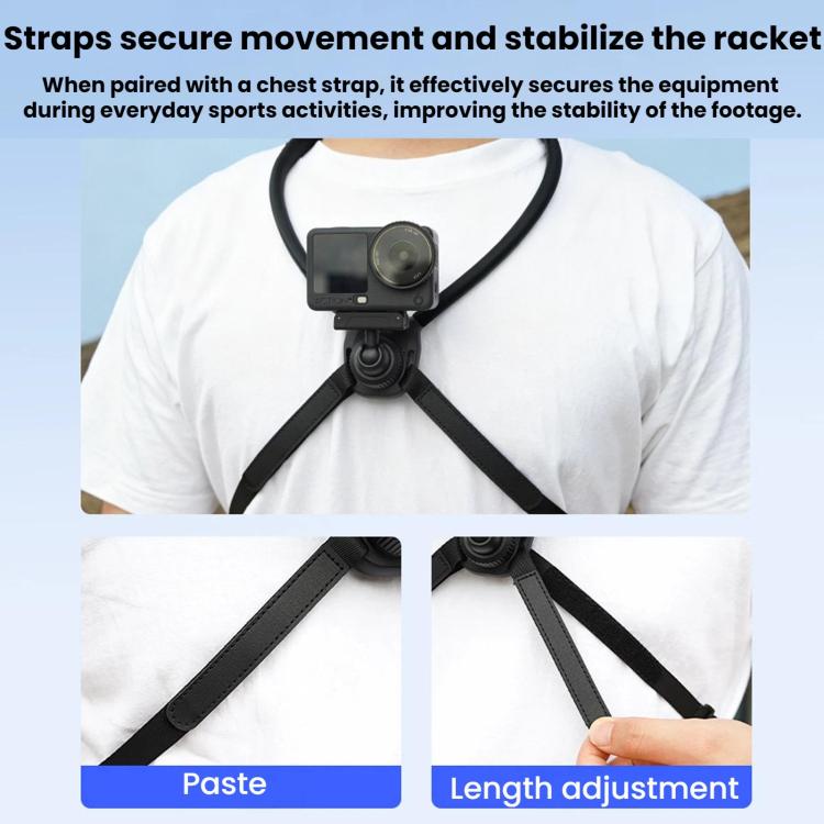 For DJI Osmo Action 3 / 4 / 5 Pro BRDRC Magnetic Quick-Release Neck Brace For First-Person Perspective Shooting