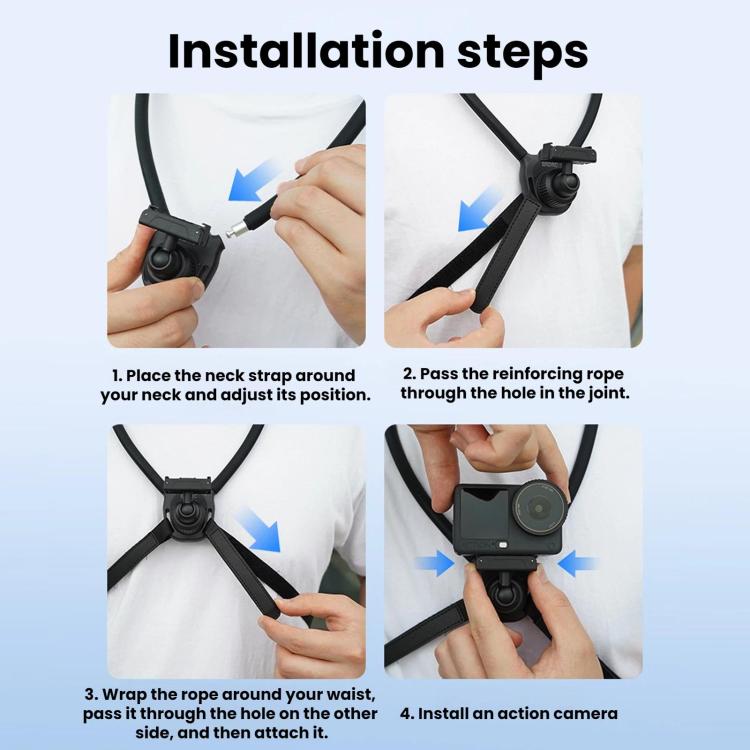 For DJI Osmo Action 6 / Nano BRDRC Magnetic Quick-Release Neck Brace For First-Person Perspective Shooting