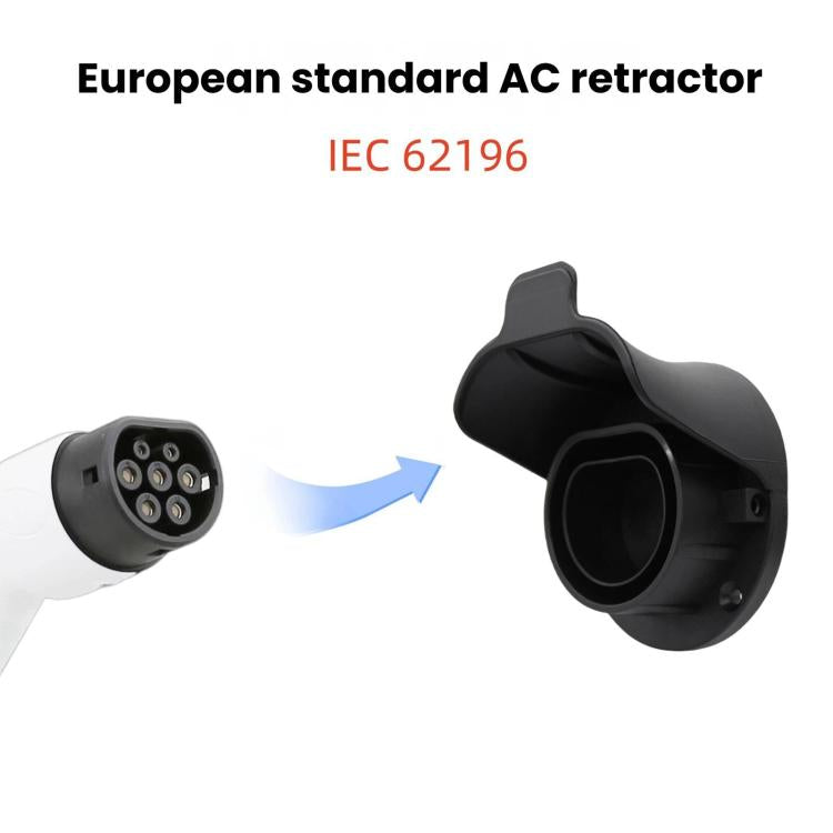 7-Pin EU Standard AC Slow Charging Socket, Wall-Mounted EV Charger Cable Holder