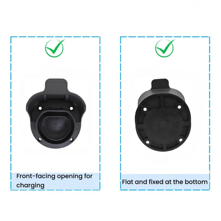 7-Pin EU Standard AC Slow Charging Socket, Wall-Mounted EV Charger Cable Holder