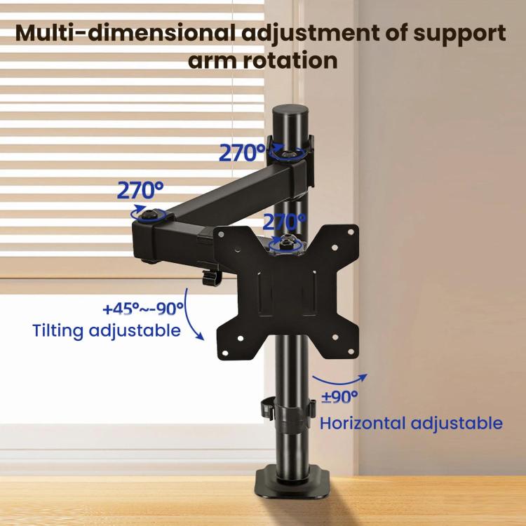 Computer Monitor Single-Arm Rotating Lifting Stand - ZX-MT011N