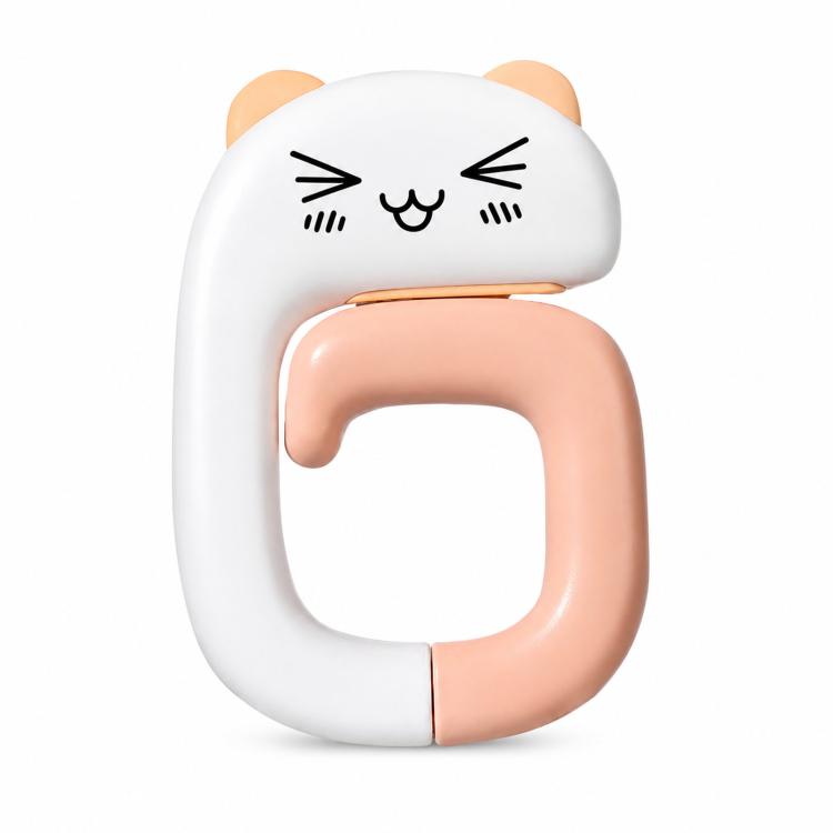 Portable Bag Hook For Table Foldable Purse Hanger For Desk Sturdy Metal Handbag Holder For School Office Cafe - Pink Cat