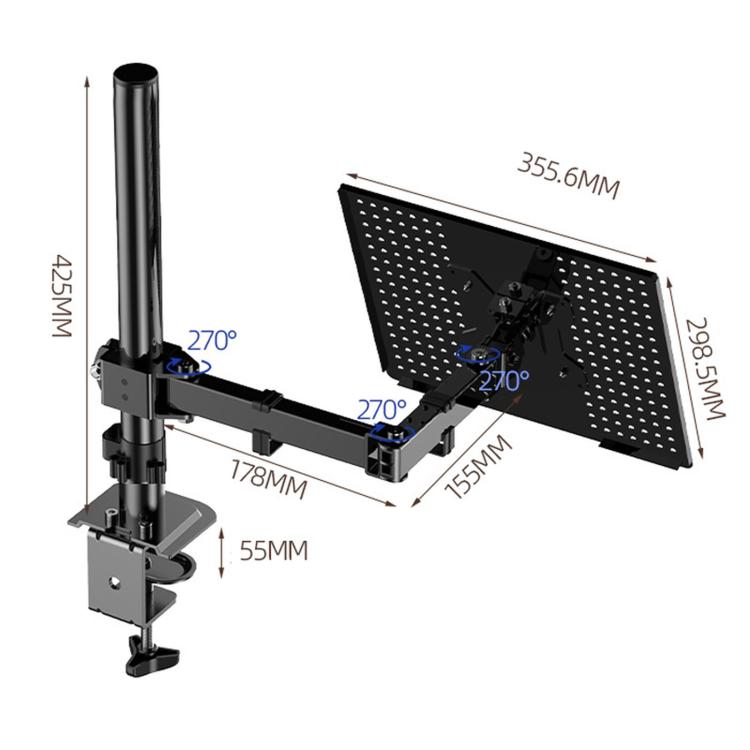 10-32 Inch Computer Monitor Desktop Tray Clip Adjustable Cantilever Stand - ZX-MT012N