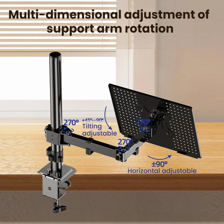 10-32 Inch Computer Monitor Desktop Tray Clip Adjustable Cantilever Stand - ZX-MT012N