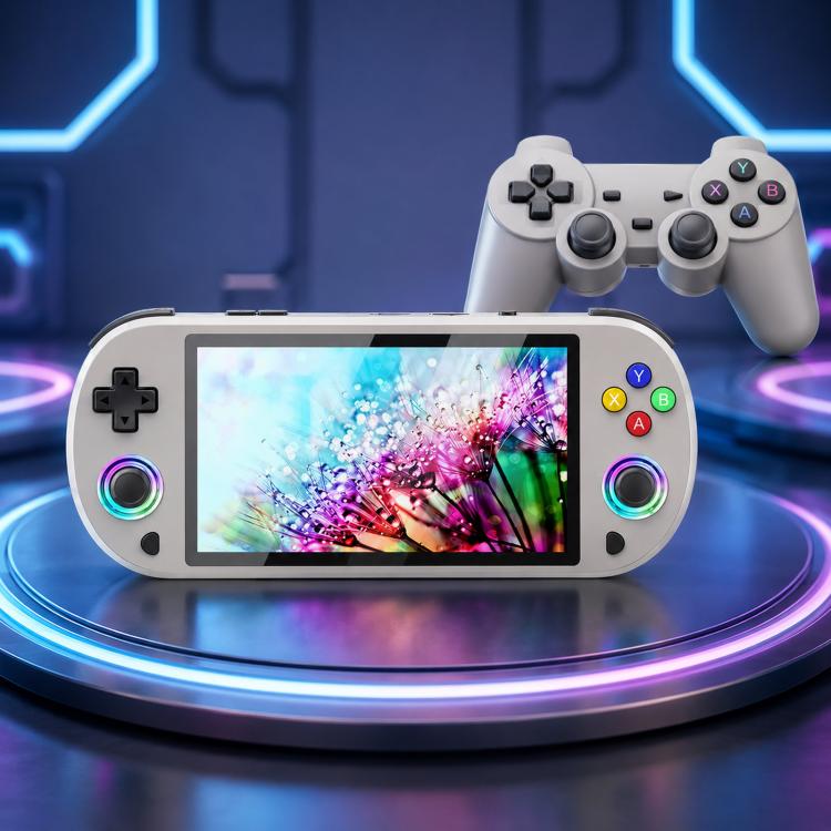 SJGAM M22 PRO 5 Inch HD IPS Open Source Retro Portable Handheld Game Console With Controller, Spec: 256GB Gray