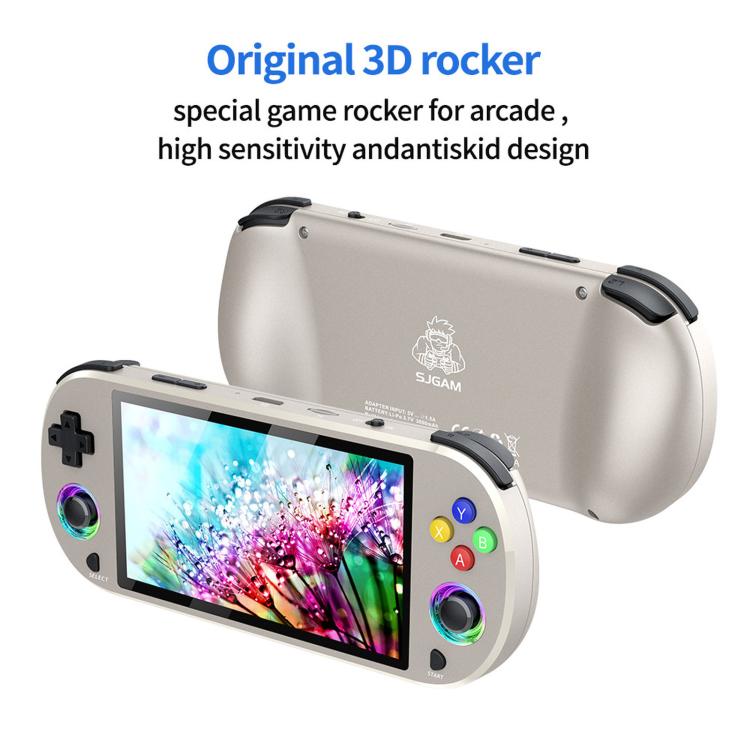 SJGAM M22 PRO 5 Inch HD IPS Open Source Retro Portable Handheld Game Console With Controller, Spec: 64GB Black